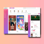 苹果v10粉色H视频网站模板